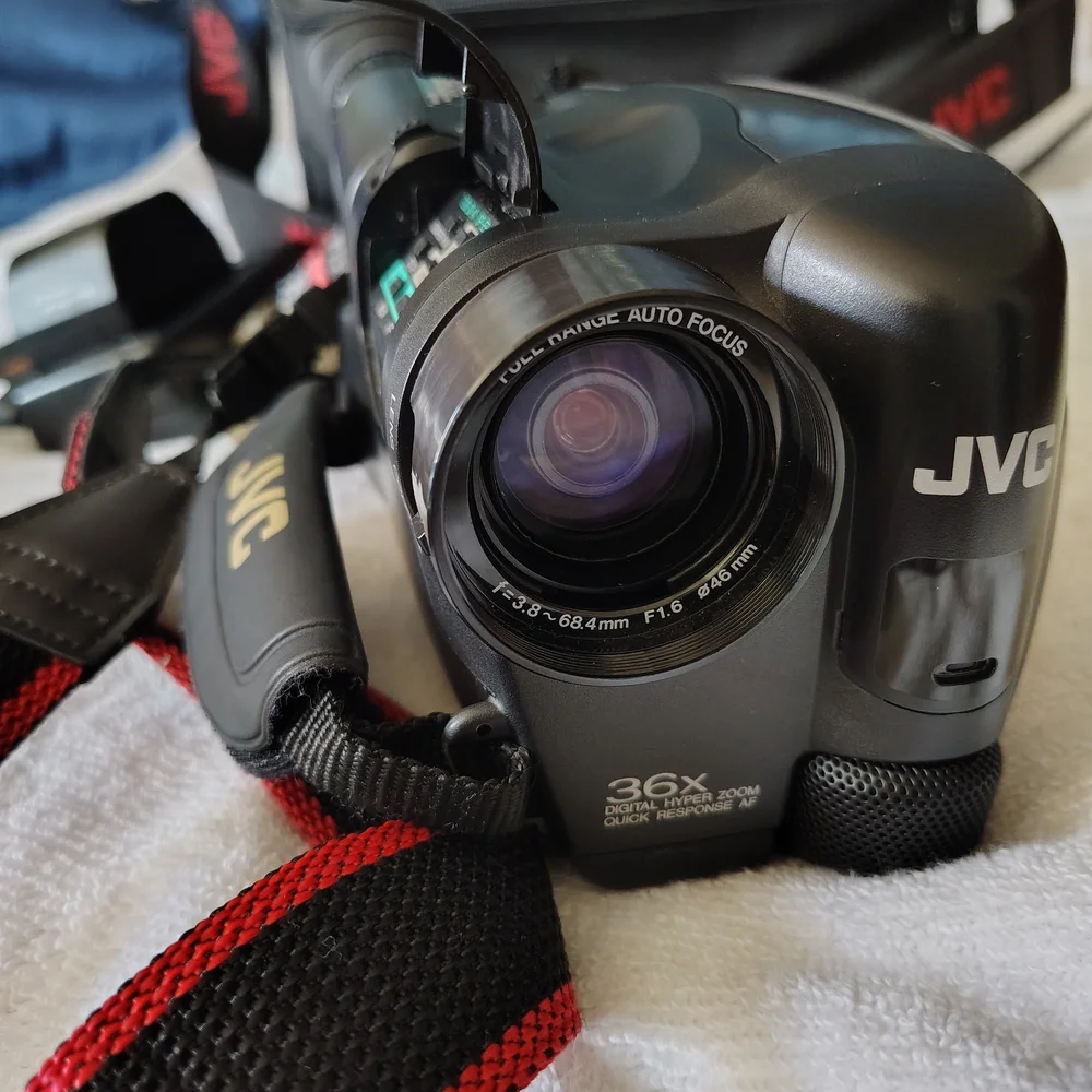 Black Camcorder with Accessories